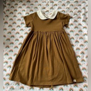 LuLu & Roo Peter Pan collar dress in chestnut